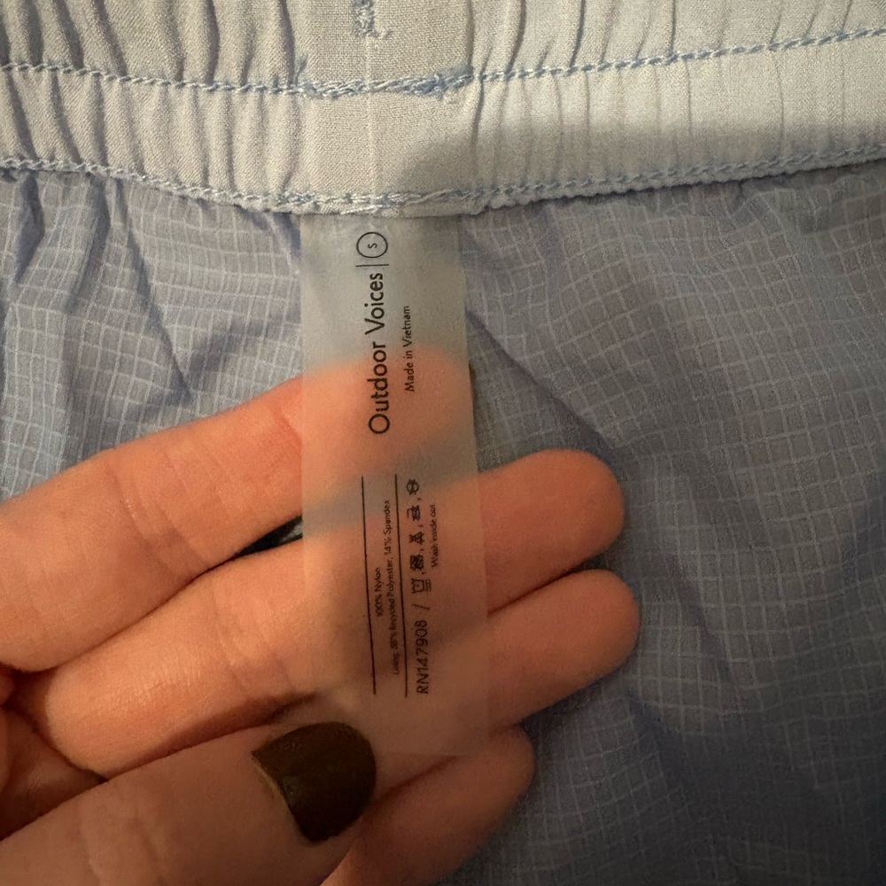 Outdoor Voices Windbreaker Cargo / Utility Shorts in Blue - Picture 3 of 11